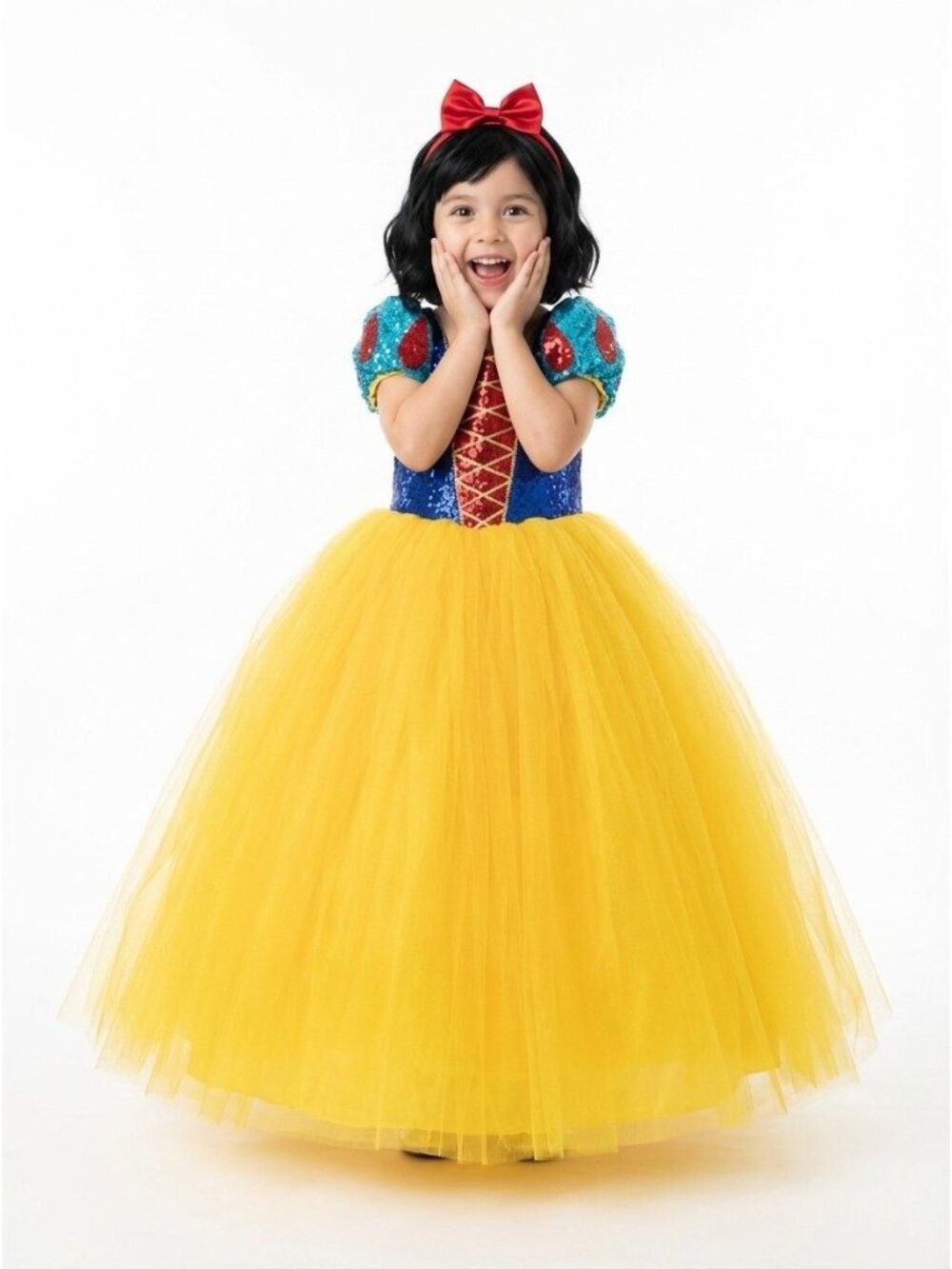 Girls Snow White Inspired Princess Dress Costume (Size 10)